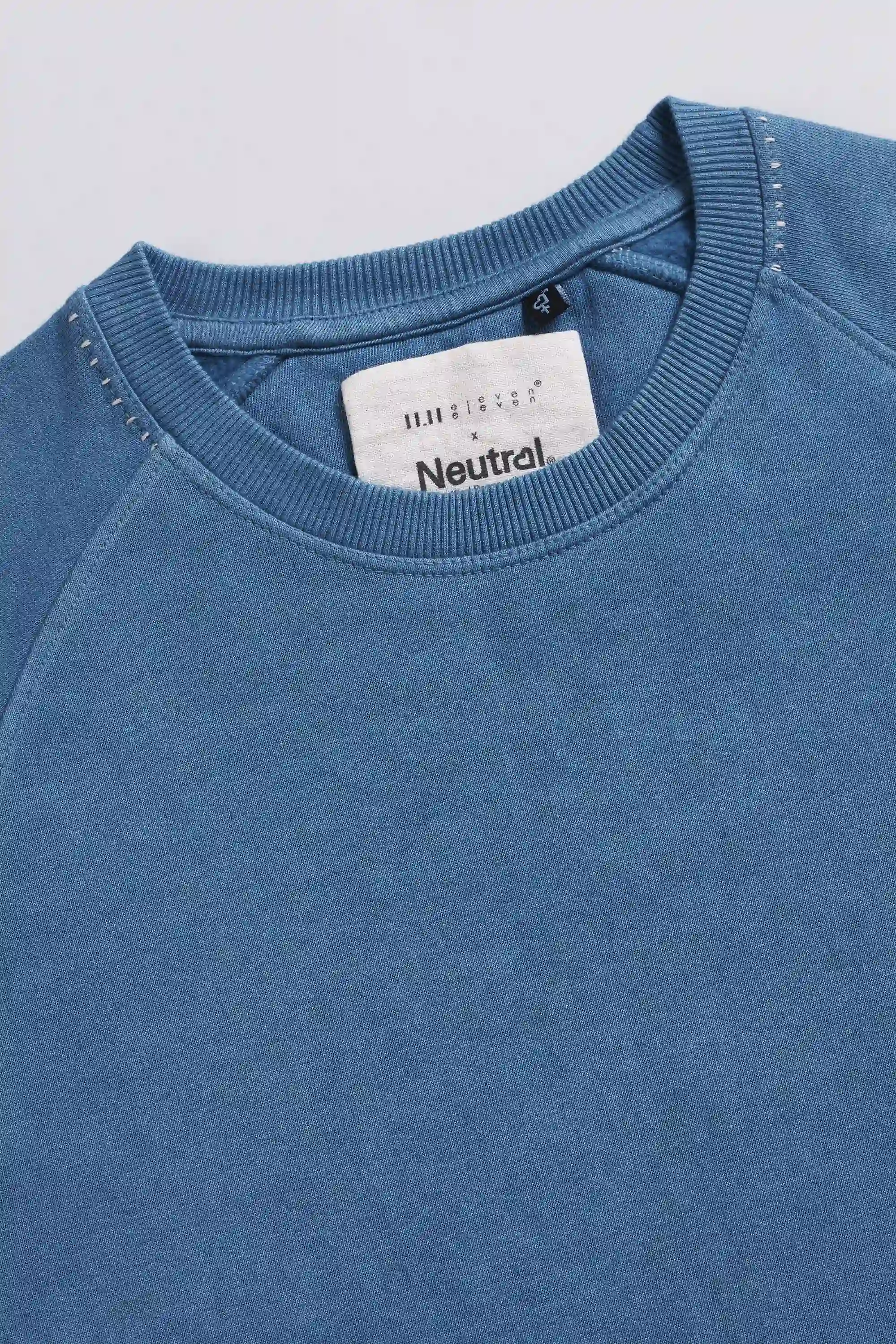 Powder Blue Cotton Sweatshirt - Image 3