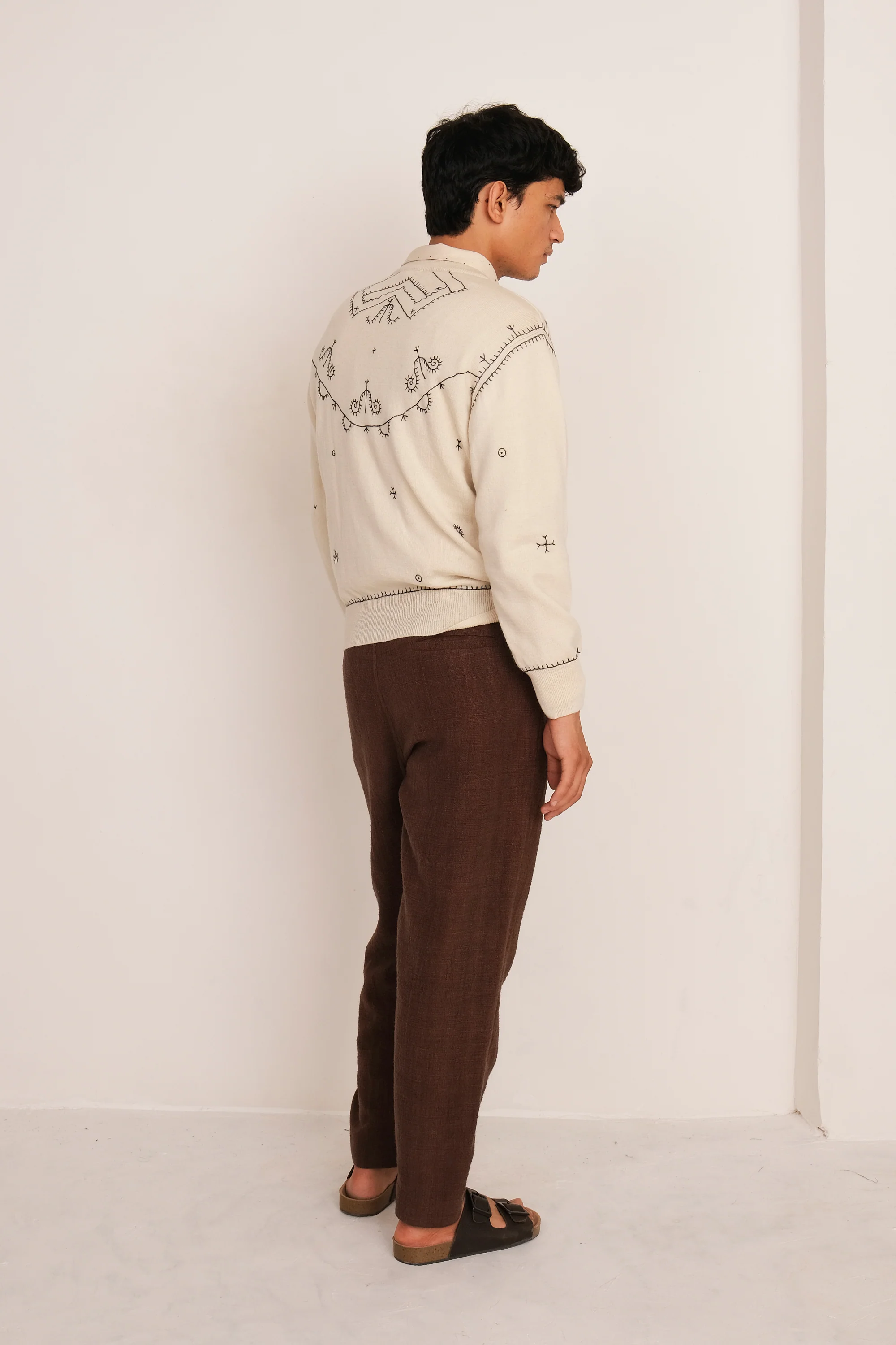 Hand Embroidered Cotton Sweatshirt - Image 4