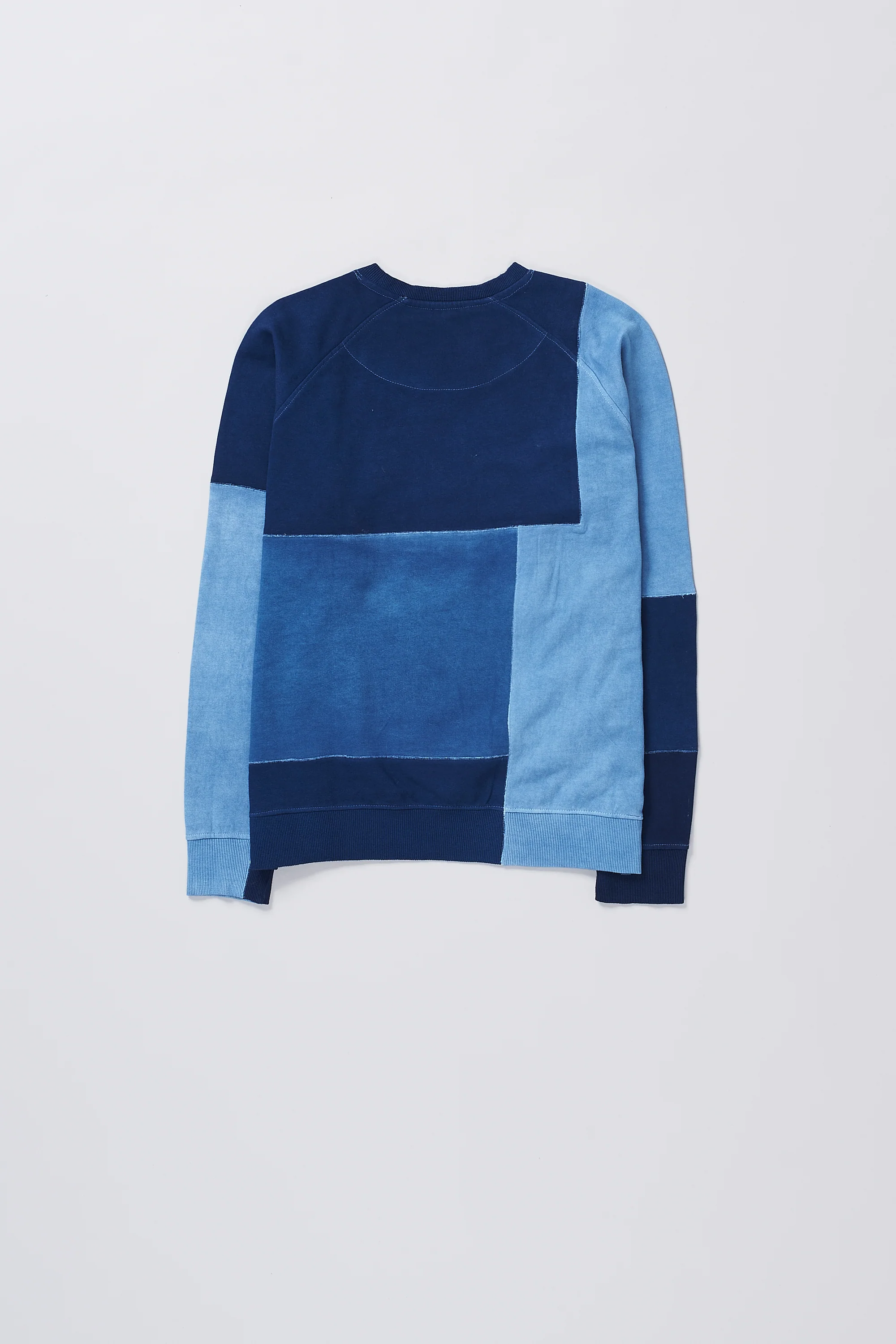 Shades of Indigo Patchwork Sweatshirt - Image 3
